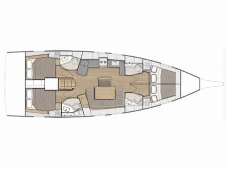 Charter Rental Sailboat Despoina in Greece Layout | Yacht4Less