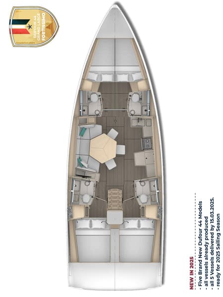 Charter Rental Sailboat Fortissimo in Croatia Layout | Yacht4Less