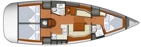 Charter Rental Sailboat Nereja in Croatia Layout | Yacht4Less