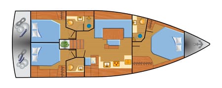 Charter Rental Sailboat Amari in Croatia Layout | Yacht4Less