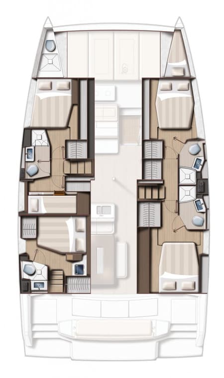 Charter Rental Catamaran Amelia in Turkey Layout | Yacht4Less