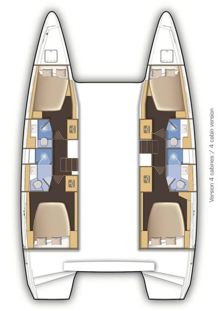 Charter Rental Catamaran Miss Nastazia in Greece Layout | Yacht4Less