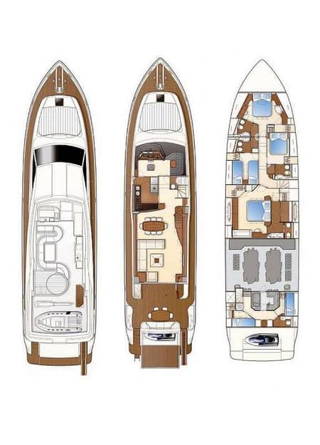 Charter Rental Luxury Yacht Lidia in Greece Layout | Yacht4Less