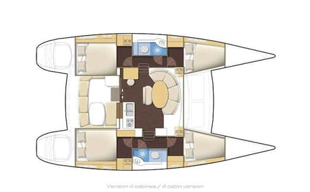 Charter Rental Catamaran Catcake in Greece Layout | Yacht4Less