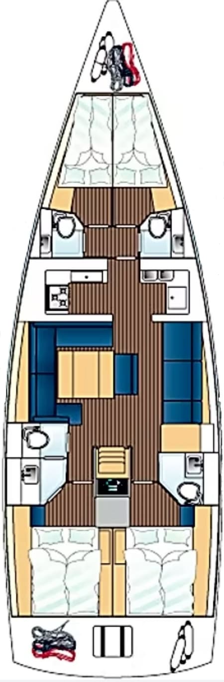 Charter Rental Sailboat Kosi in Italy Layout | Yacht4Less