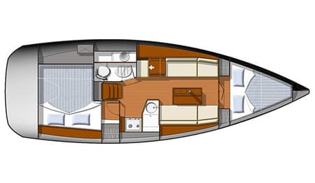 Charter Rental Sailboat Ribellina in Italy Layout | Yacht4Less