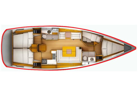 Charter Rental Sailboat Birbona in Italy Layout | Yacht4Less