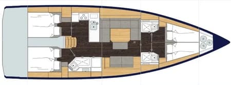 Charter Rental Sailboat Lush Life in Croatia Layout | Yacht4Less