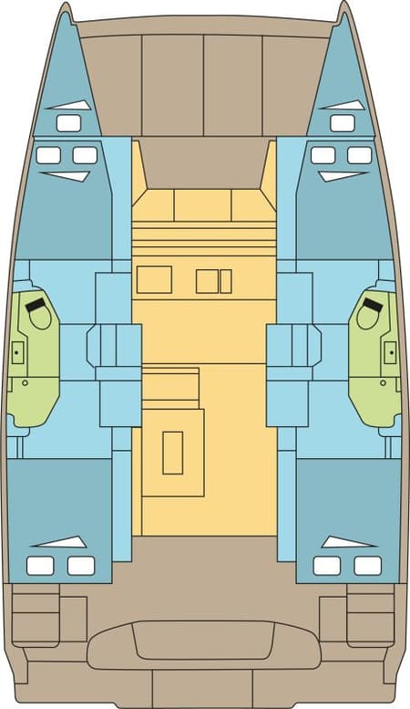 Charter Rental Catamaran GOLFINA in BVI Layout | Yacht4Less