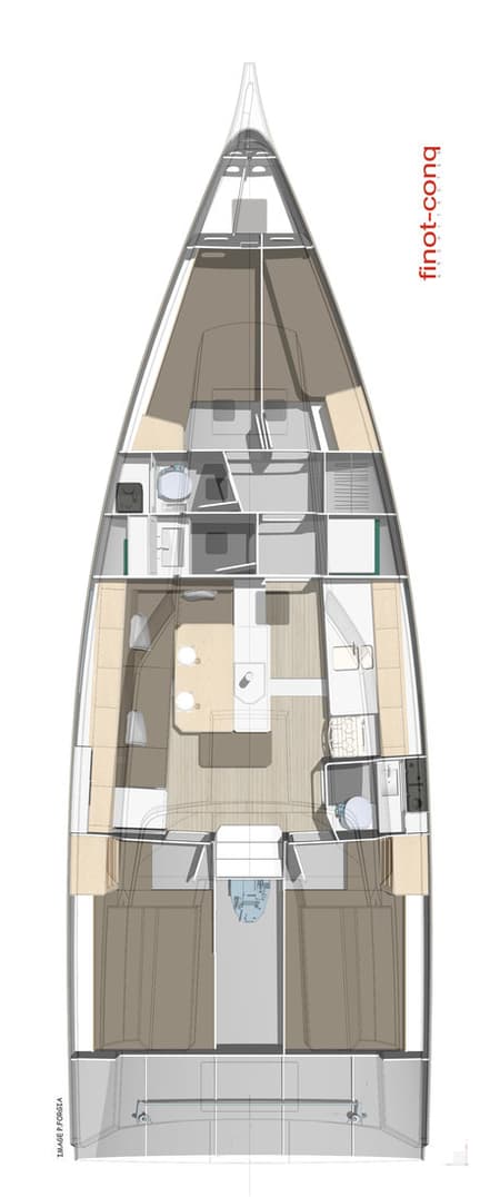 Charter Rental Sailboat Ithaka in Spain Layout | Yacht4Less