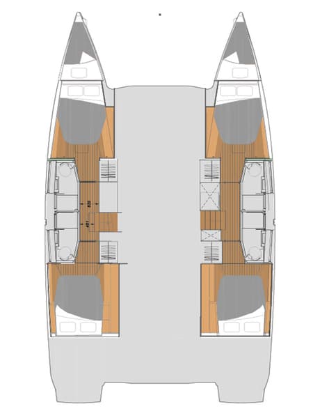 Charter Rental Catamaran Alize in Croatia Layout | Yacht4Less