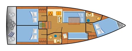 Charter Rental Sailboat Lidija in Croatia Layout | Yacht4Less