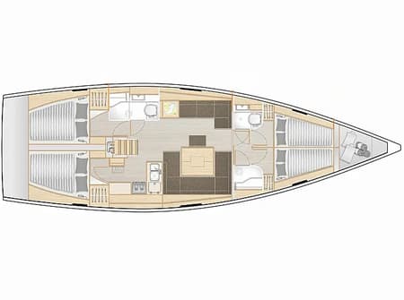 Charter Rental Sailboat FoxTrot in Greece Layout | Yacht4Less