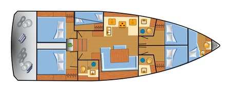 Charter Rental Sailboat Poseidon in Croatia Layout | Yacht4Less