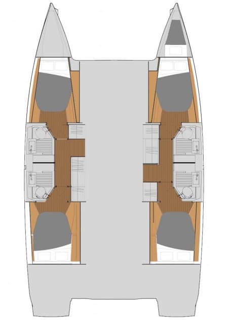 Charter Rental Catamaran Elizabeth in Croatia Layout | Yacht4Less
