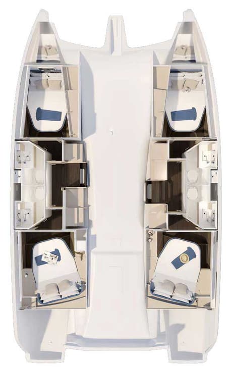 Charter Rental Catamaran Pepper in Croatia Layout | Yacht4Less