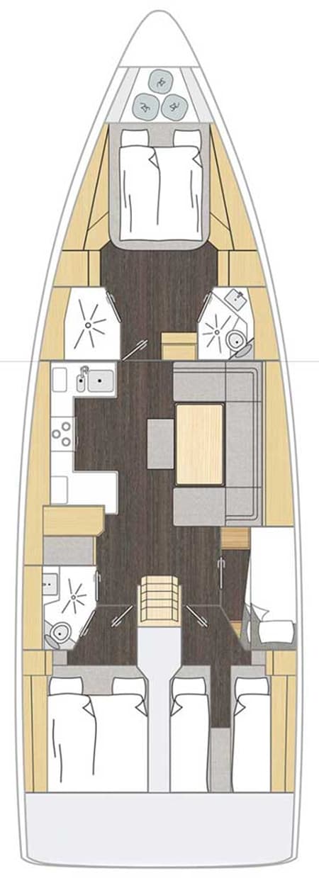 Charter Rental Sailboat Sofia in Croatia Layout | Yacht4Less