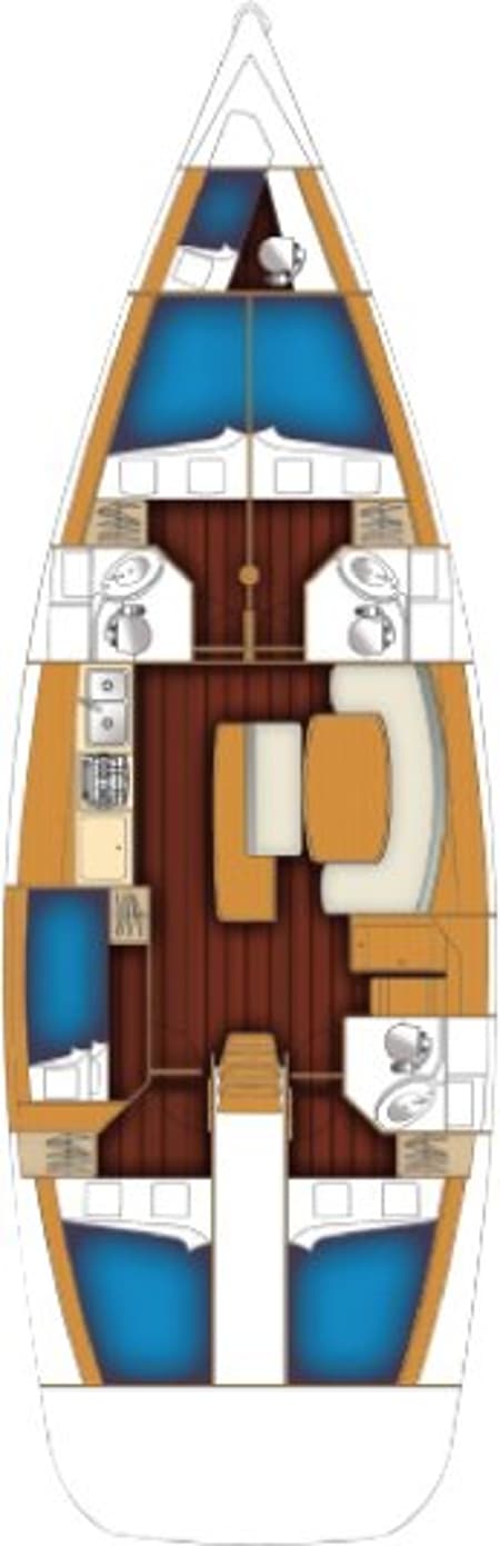 Charter Rental Sailboat Lui in Greece Layout | Yacht4Less