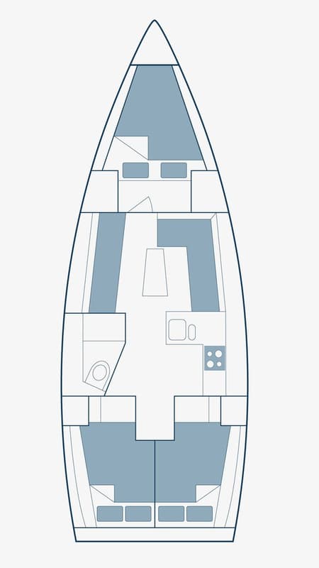 Charter Rental Sailboat Mapalimi in Croatia Layout | Yacht4Less