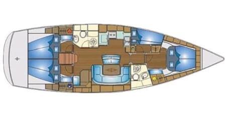 Charter Rental Sailboat Makani in Croatia Layout | Yacht4Less