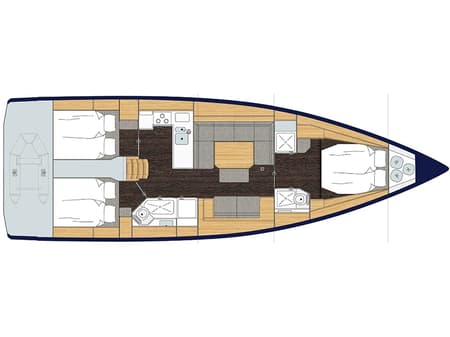 Charter Rental Sailboat Wahlheimat in Croatia Layout | Yacht4Less