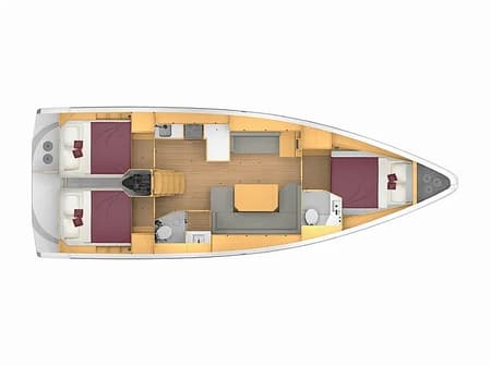 Charter Rental Sailboat Kalispera in Greece Layout | Yacht4Less