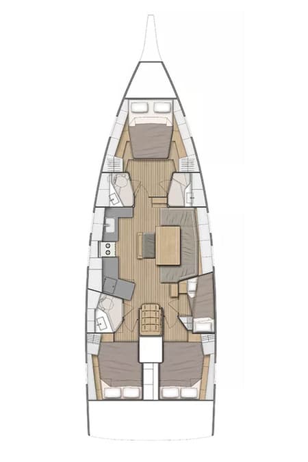 Charter Rental Sailboat Rewi in Greece Layout | Yacht4Less