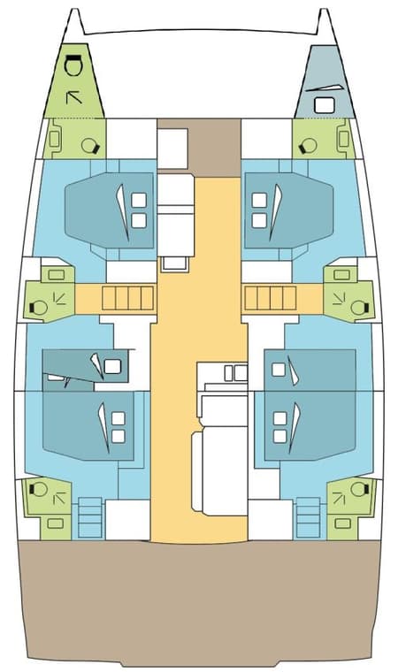Charter Rental Catamaran NEWTON  in Caribbean Layout | Yacht4Less