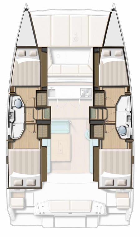 Charter Rental Catamaran Maïgane in Spain Layout | Yacht4Less