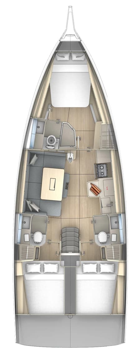 Charter Rental Sailboat Ela in Croatia Layout | Yacht4Less