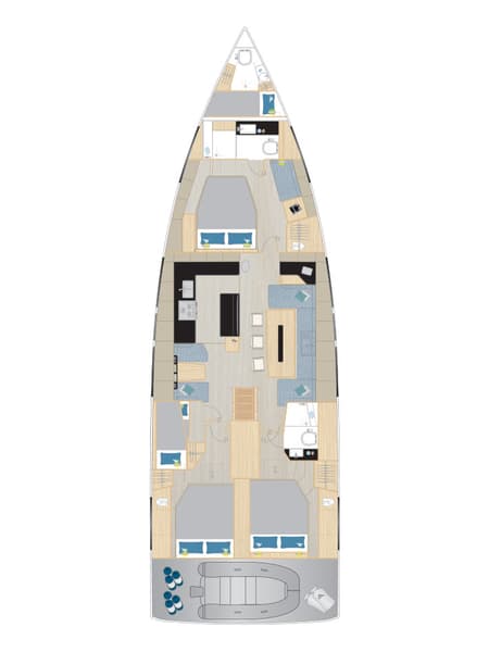 Charter Rental Sailboat Volare in Croatia Layout | Yacht4Less