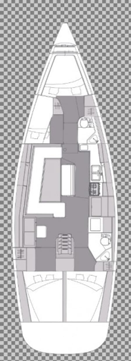 Charter Rental Sailboat Top Gun in Croatia Layout | Yacht4Less