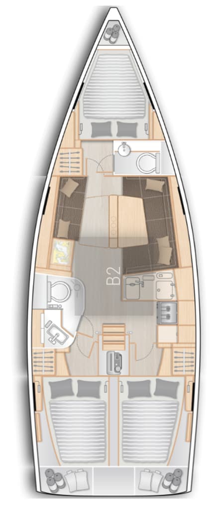 Charter Rental Sailboat FuFu in Croatia Layout | Yacht4Less