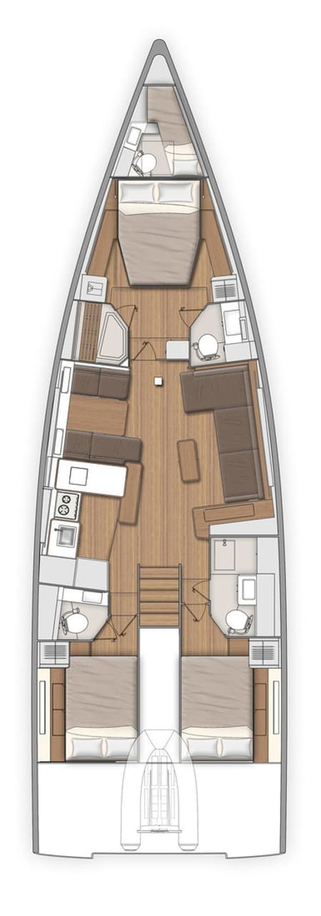 Charter Rental Sailboat Silhuette in Croatia Layout | Yacht4Less