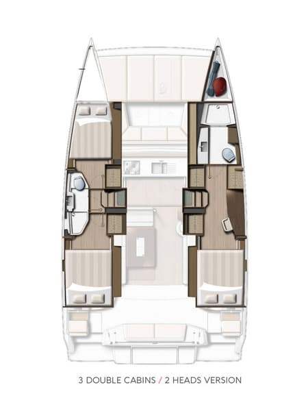 Charter Rental Catamaran Le Petite Prince - OW in Croatia Layout | Yacht4Less