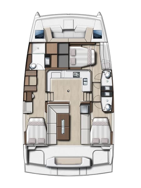 Charter Rental Catamaran Playtime - OW in Croatia Layout | Yacht4Less