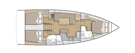 Charter Rental Sailboat Netos in Greece Layout | Yacht4Less