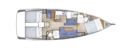 Charter Rental Sailboat Zheng Yi Sao (郑一嫂) in Greece Layout | Yacht4Less