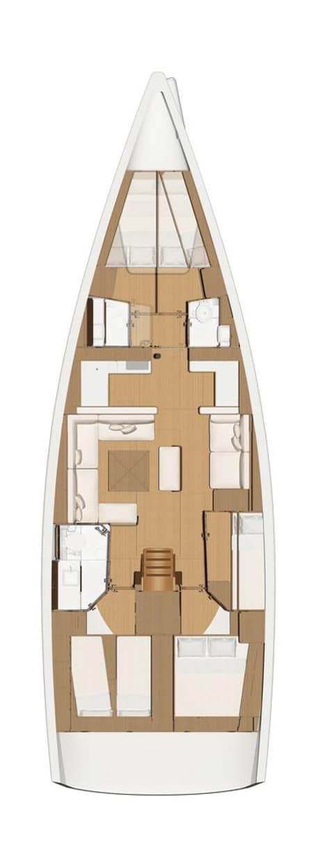 Charter Rental Sailboat Notus in Croatia Layout | Yacht4Less