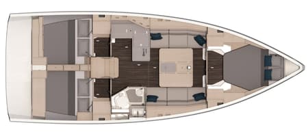 Charter Rental Sailboat Alma in Greece Layout | Yacht4Less
