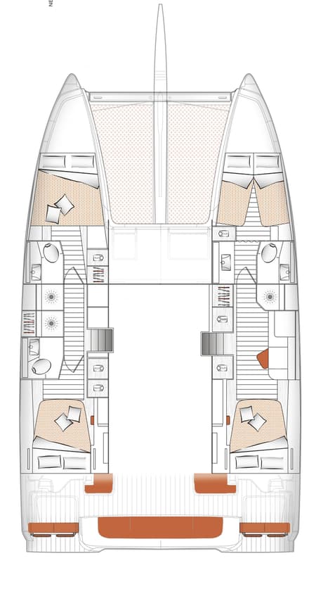 Charter Rental Catamaran Mon Bijou in France Layout | Yacht4Less