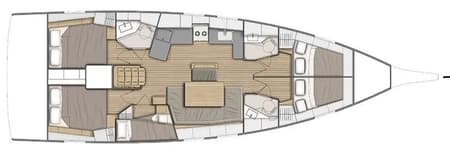 Charter Rental Sailboat Liberty in Croatia Layout | Yacht4Less