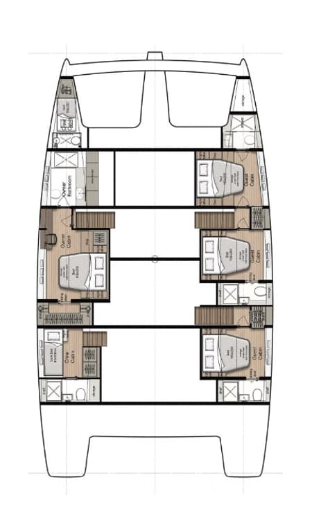 Charter Rental Catamaran Ahalya in Croatia Layout | Yacht4Less