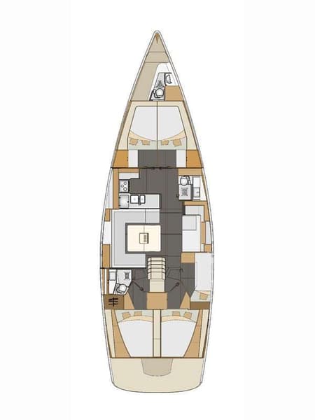 Charter Rental Sailboat Cupcake in Croatia Layout | Yacht4Less