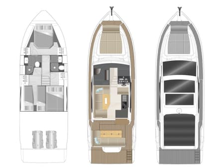 Charter Rental Motorboat Tireless in Croatia Layout | Yacht4Less