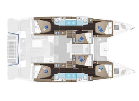 Charter Rental Catamaran Maestro in Croatia Layout | Yacht4Less