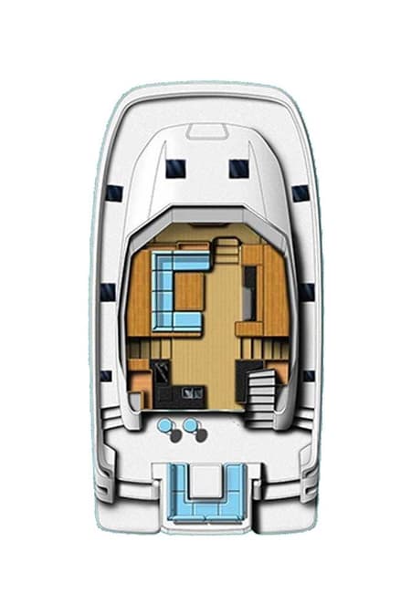 Charter Rental Power Catamaran Adriatic Z in Croatia Layout | Yacht4Less
