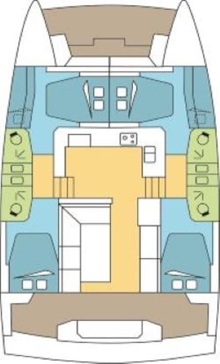 Charter Rental Catamaran DAYDREAM I in Turkey Layout | Yacht4Less