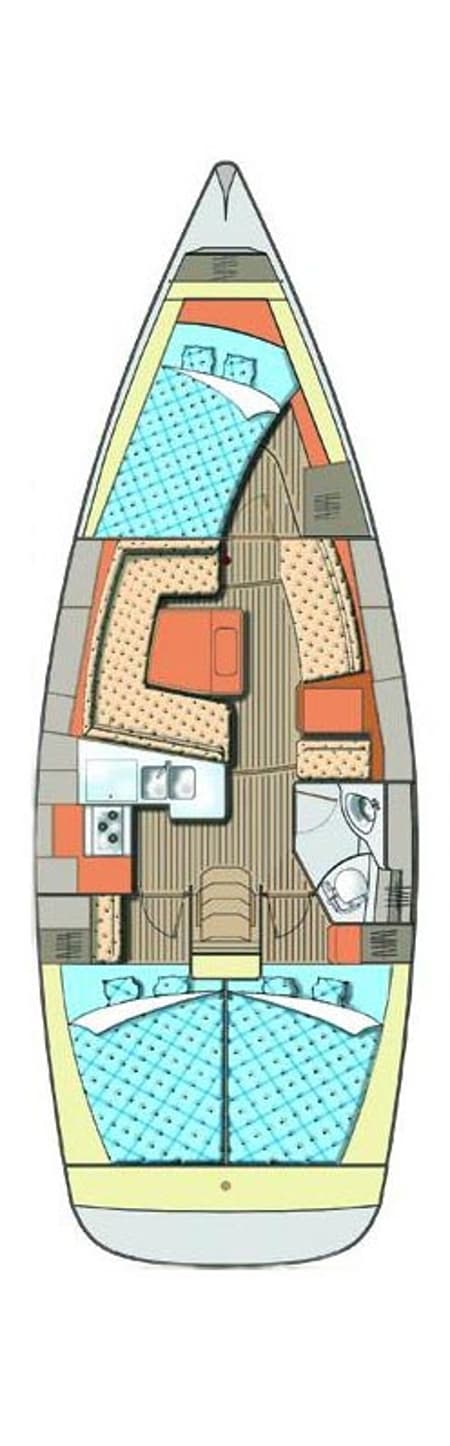 Charter Rental Sailboat Sinje Sanje in Croatia Layout | Yacht4Less