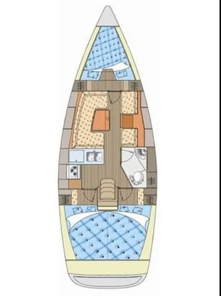 Charter Rental Sailboat Patriot in Croatia Layout | Yacht4Less